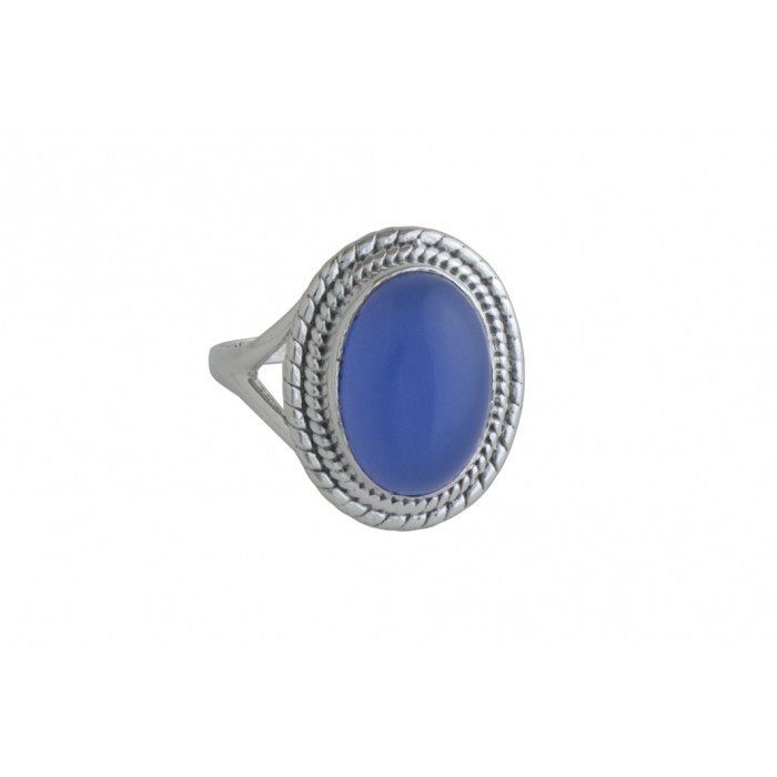 Bague argent pierre calcédoine