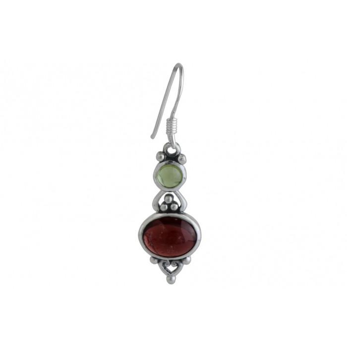 Boucle d'oreille argent pierre/pendante