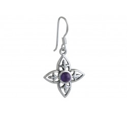 Boucle d'oreille argent pierre/pendante