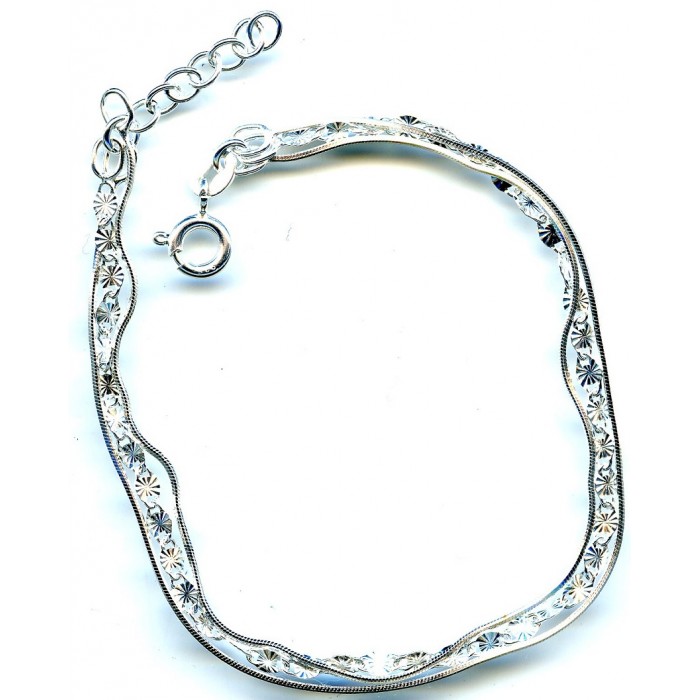 Bracelet argent 3 rangs