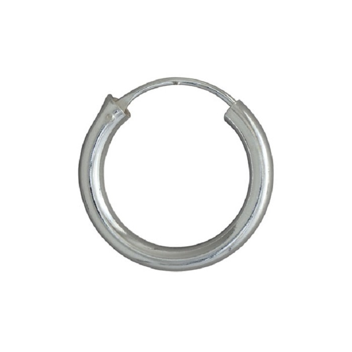 Boucle d'oreille argent créole lisse/3x25mm