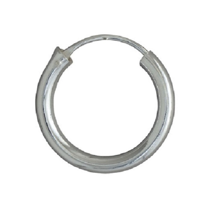 Boucle d'oreille argent créole lisse/3x30mm