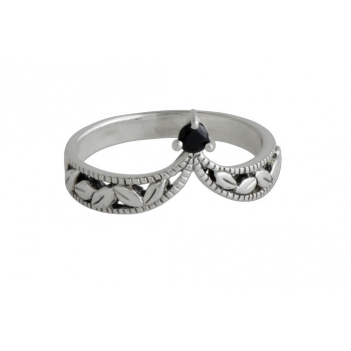 Bague argent pierre black spinel