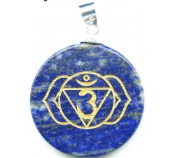 Pendantif argent pierre/chakra du troisième oeil/lapis lazuli