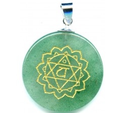 Pendantif argent pierre/chackra du coeur/green aventurine