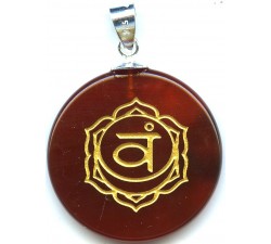 Pendantif argent pierre/chakra sacré/cornaline