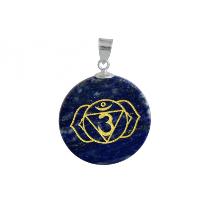 Pendantif argent pierre/chakra du troisième oeil/lapis lazuli