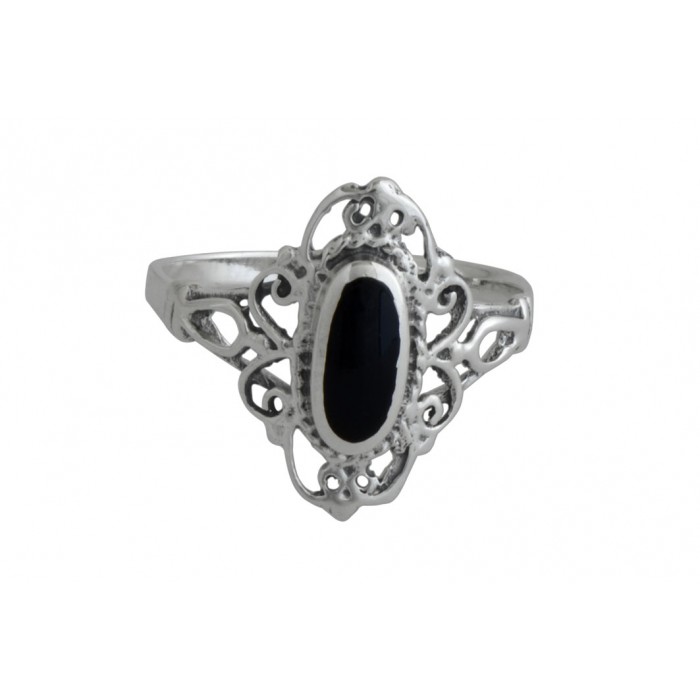 Bague argent pierre/onyx