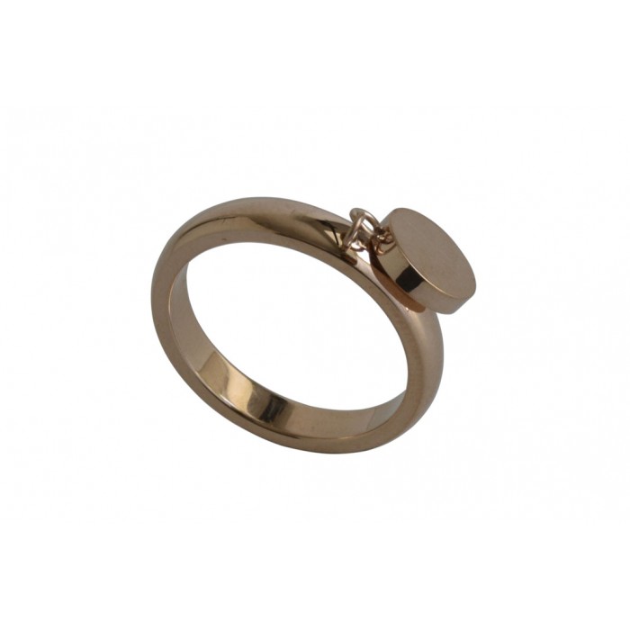 Steel rose pvd ring/3.5 MM