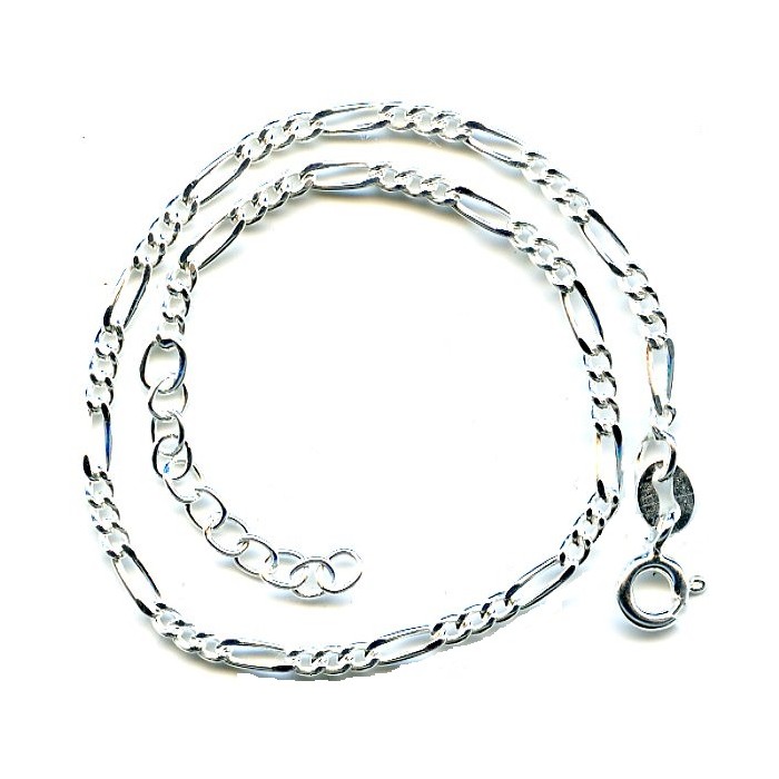 Bracelet argent/figaro
