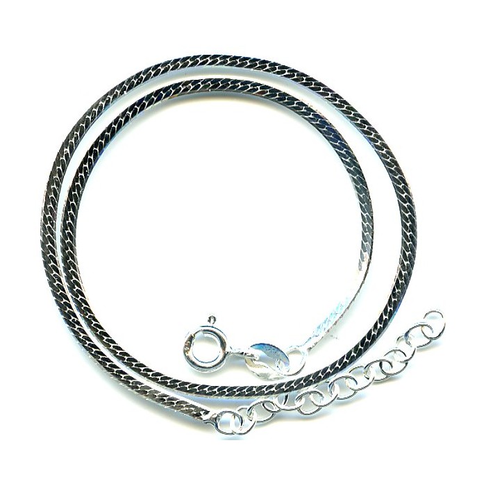 Chaîne cheville argent/miroir