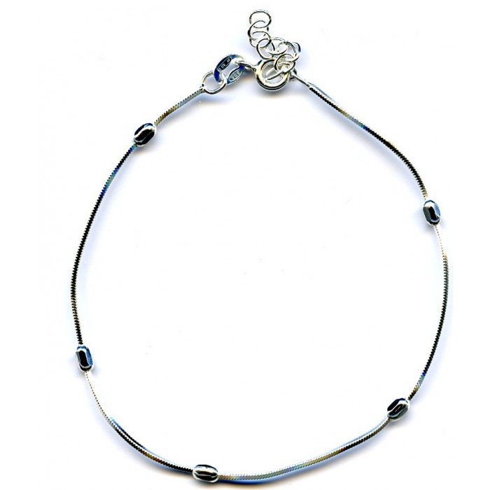 Bracelet argent olive diamantée