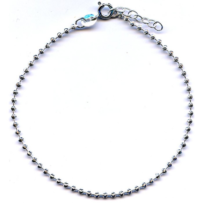 Bracelet argent lune diamantée
