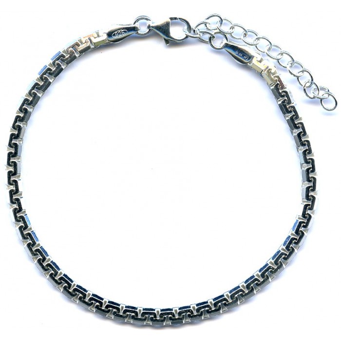 Bracelet argent carré entrelacé