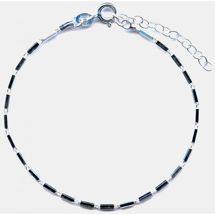 Bracelet argent tube diamanté
