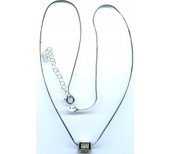 Chaîne argent cube filigrane