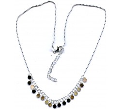 Chaîne argent petite pastille/pampille