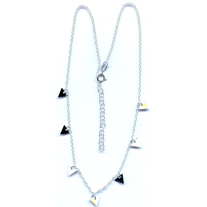 Boutons De Manchette Thomas Pink - Argent Sterling, Design Triangle Et Chaîne, Occasion