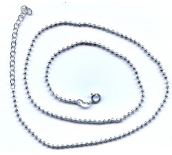 Chaîne argent lune diamantée