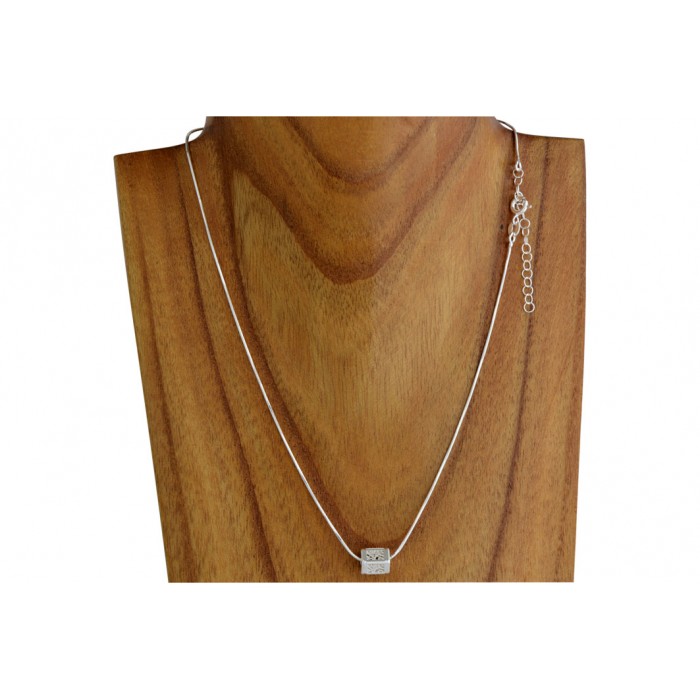 Chaîne argent cube filigrane