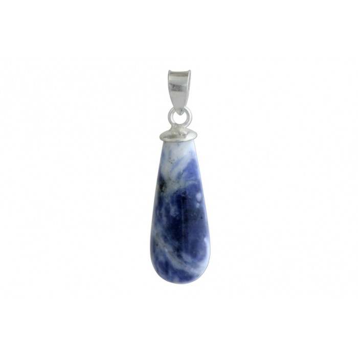 Pendentif argent pierre goutte