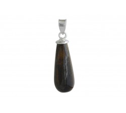 Pendentif argent pierre goutte