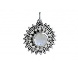Pendentif argent pierre/soleil