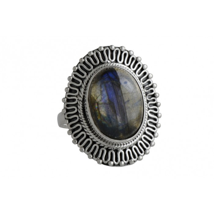 Bague argent pierre labradorite