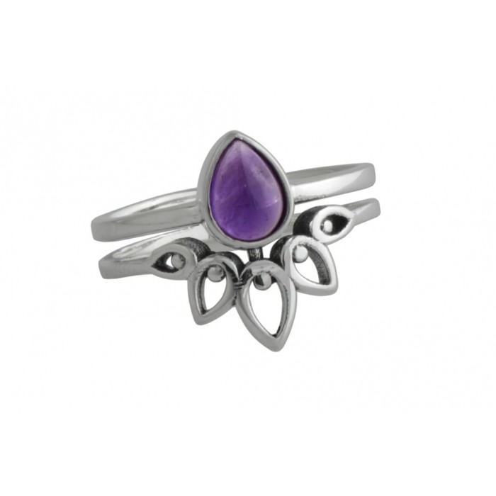 Bague argent pierre améthyste