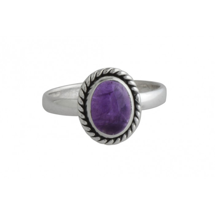 Bague argent pierre améthyste
