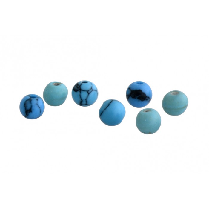 Turquoise reconstituée 2 trous/4mm