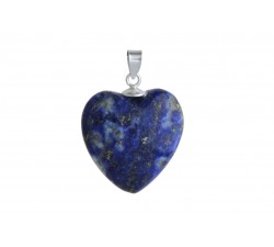 Pendentif argent pierre/coeur