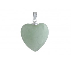 Pendentif argent pierre/coeur