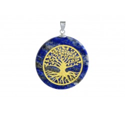 Pendentif argent pierre/arbre de vie