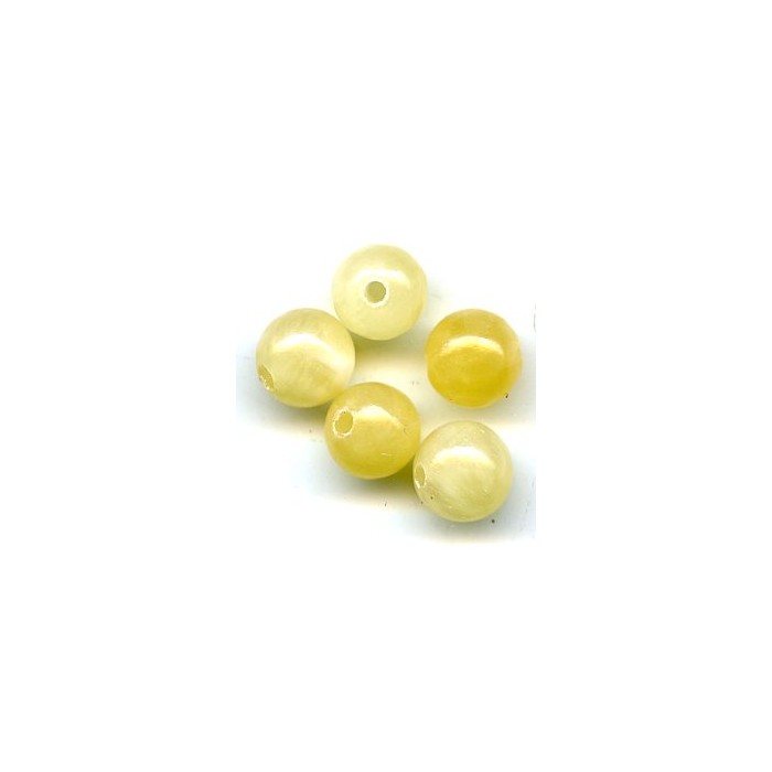 Calcite jaune 2 trous/6mm