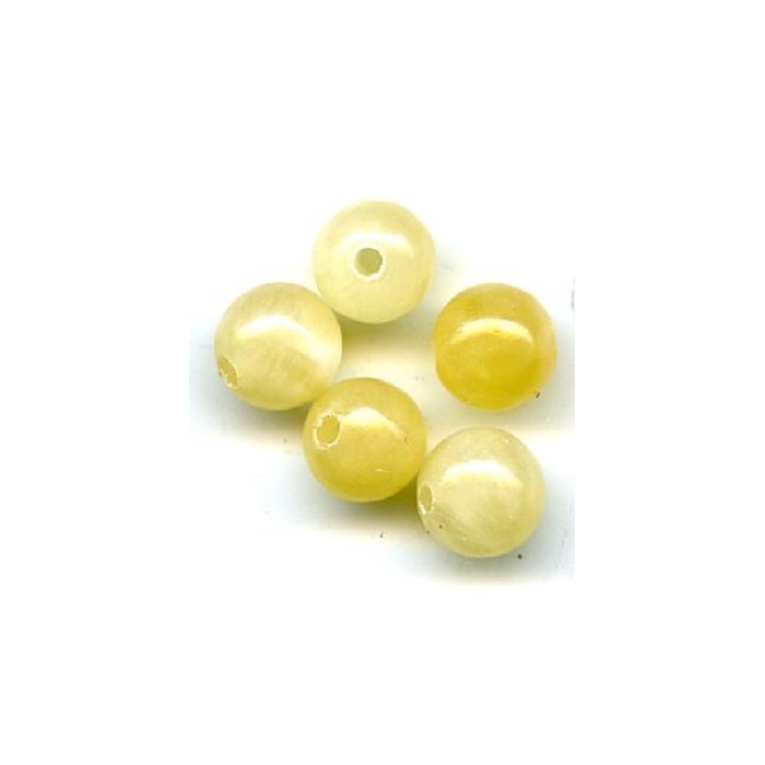 Calcite jaune 2 trous/8mm