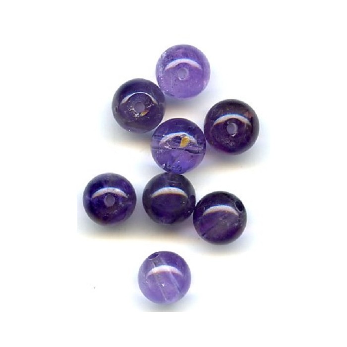Améthyste 2 trous/8mm