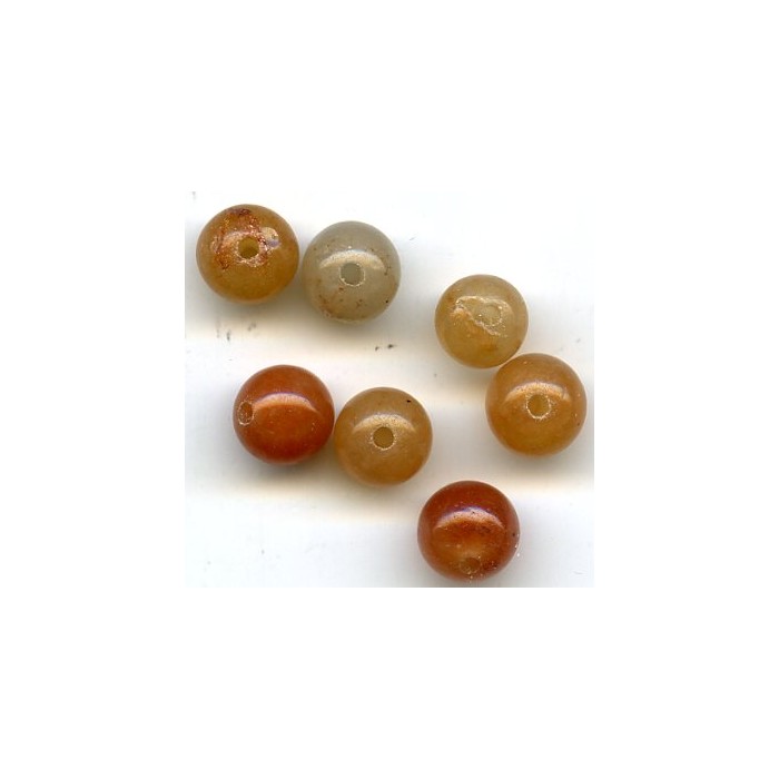 Aventurine rouge 2 trous/6mm