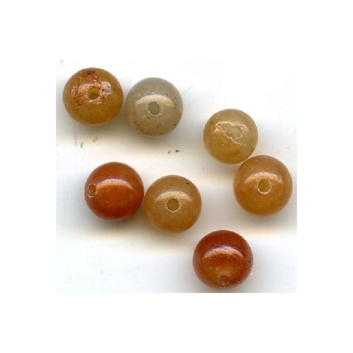 Aventurine rouge 2 trous/8mm