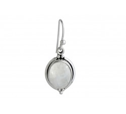 Boucle d'oreille argent pierre pendante