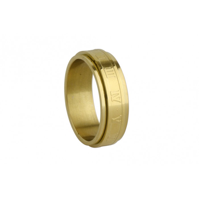 steel ip gold ring/anti-stress/8mm