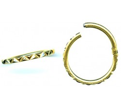 Steel ip gold segment ring 1.2mm / à l'unité