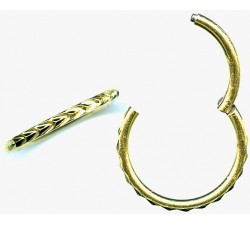 Steel ip gold segment ring 1.2mm épis / à l'unité