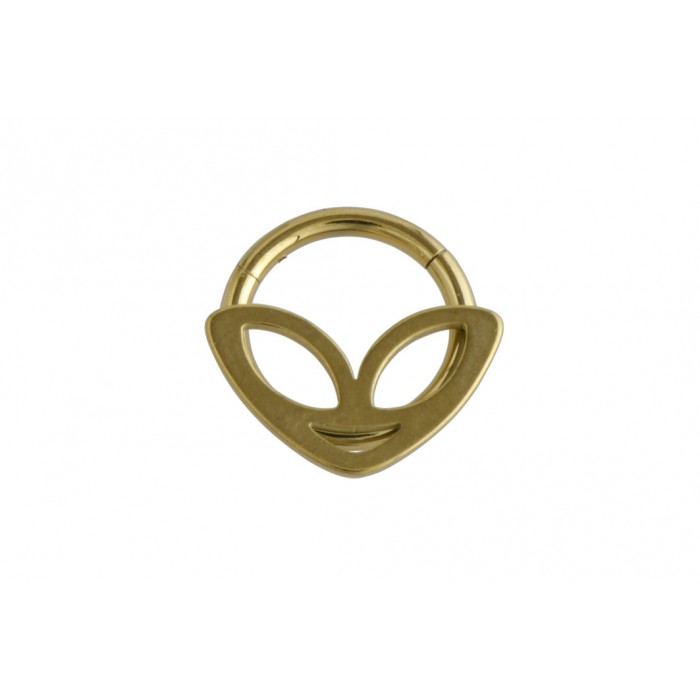Steel ip gold segment ring 1.2mm alien / à l'unité