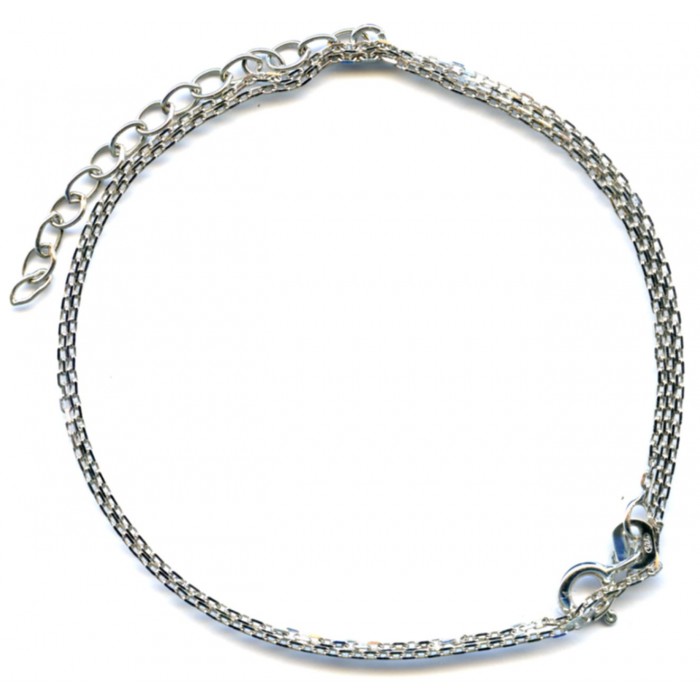 Chaîne argent forçat rhodié