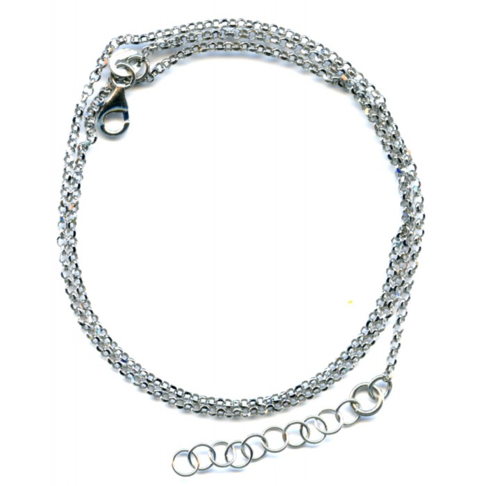 Chaîne argent jaseron rhodié