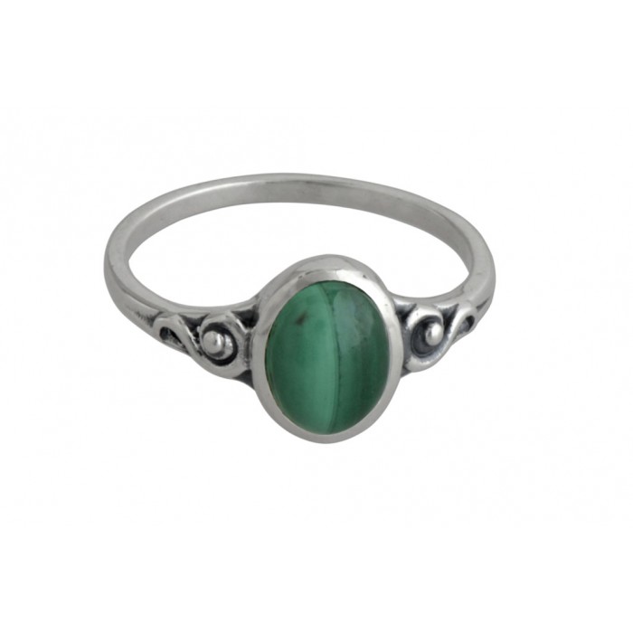 Bague argent pierre malachite