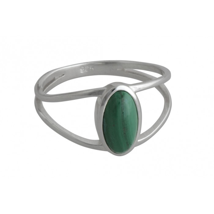 Bague argent pierre malachite