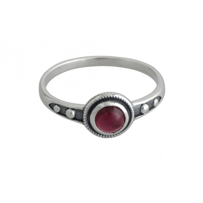 Bague argent pierre/grenat