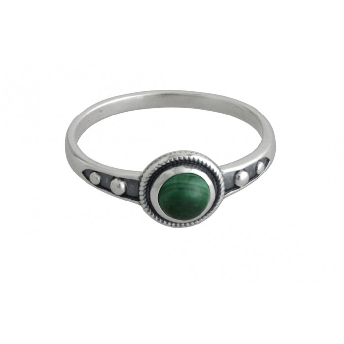 Bague argent pierre malachite